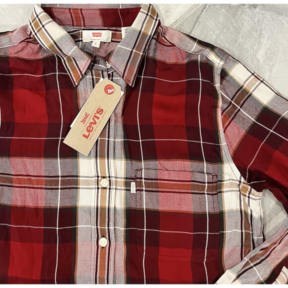 NWT Levi’s Ryan One Pocket Boyfriend Shirt Small - Picture 6 of 14